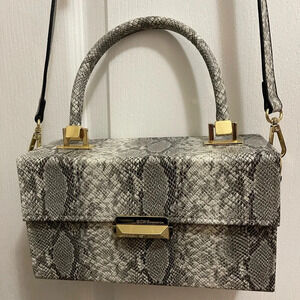 BCBG Faux Silver Python Handbag in great conditions